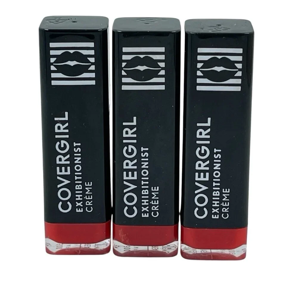 Covergirl Exhibitionist Cream Lipstick 500 Lit A Fire Lot Of 3 New Sealed‎
